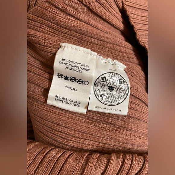 NWT LITA BY CIARA RIB COTTON BLEND POLO MINIDRESS IN CINNAMON SIZE LARGE - Picture 7 of 11